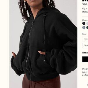 Popflex Zip Cloud Hoodie S/M Black